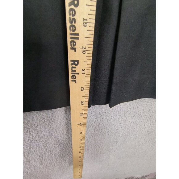 Akris Punto Wool Blend Knee Length A-line Midi Skirt Black Womens Size US Sz 6 - Picture 7 of 11